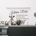 Kitchen RULES Quote Room Wall Stickers Vinyl Art Decal Home Decor Removable   